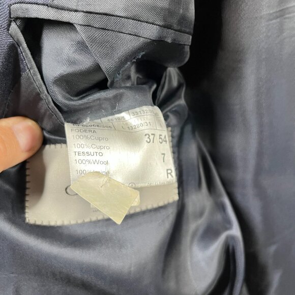 Canali Jerome's Blazer Men Size 54R Blue Pinstripe Pure Wool Lightweight Classic - Picture 6 of 10